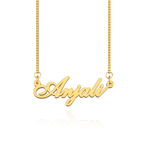 18K Gold Plated Classic Name Necklace