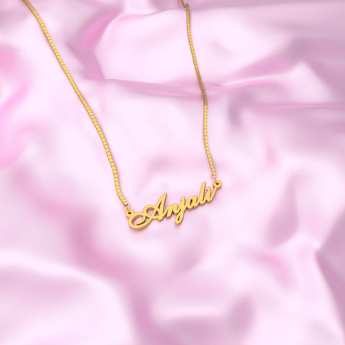 18K Gold Plated Classic Name Necklace