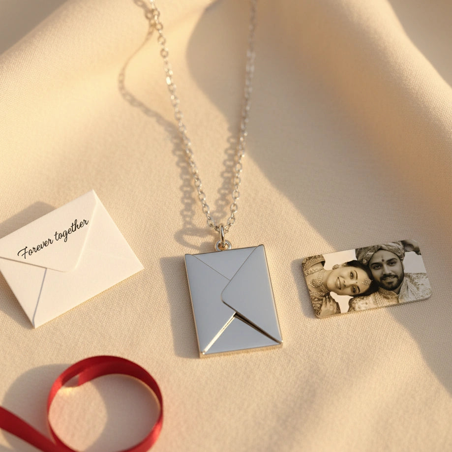 Engraved Envelope Necklace