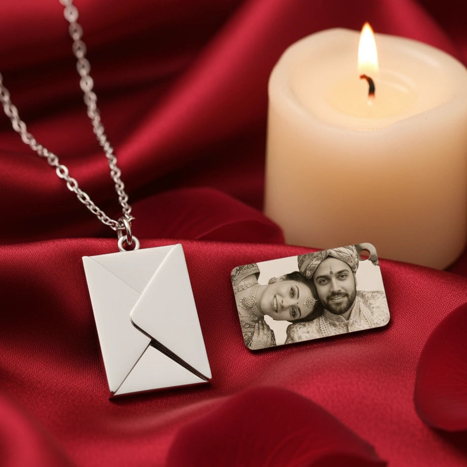 Engraved Envelope Necklace