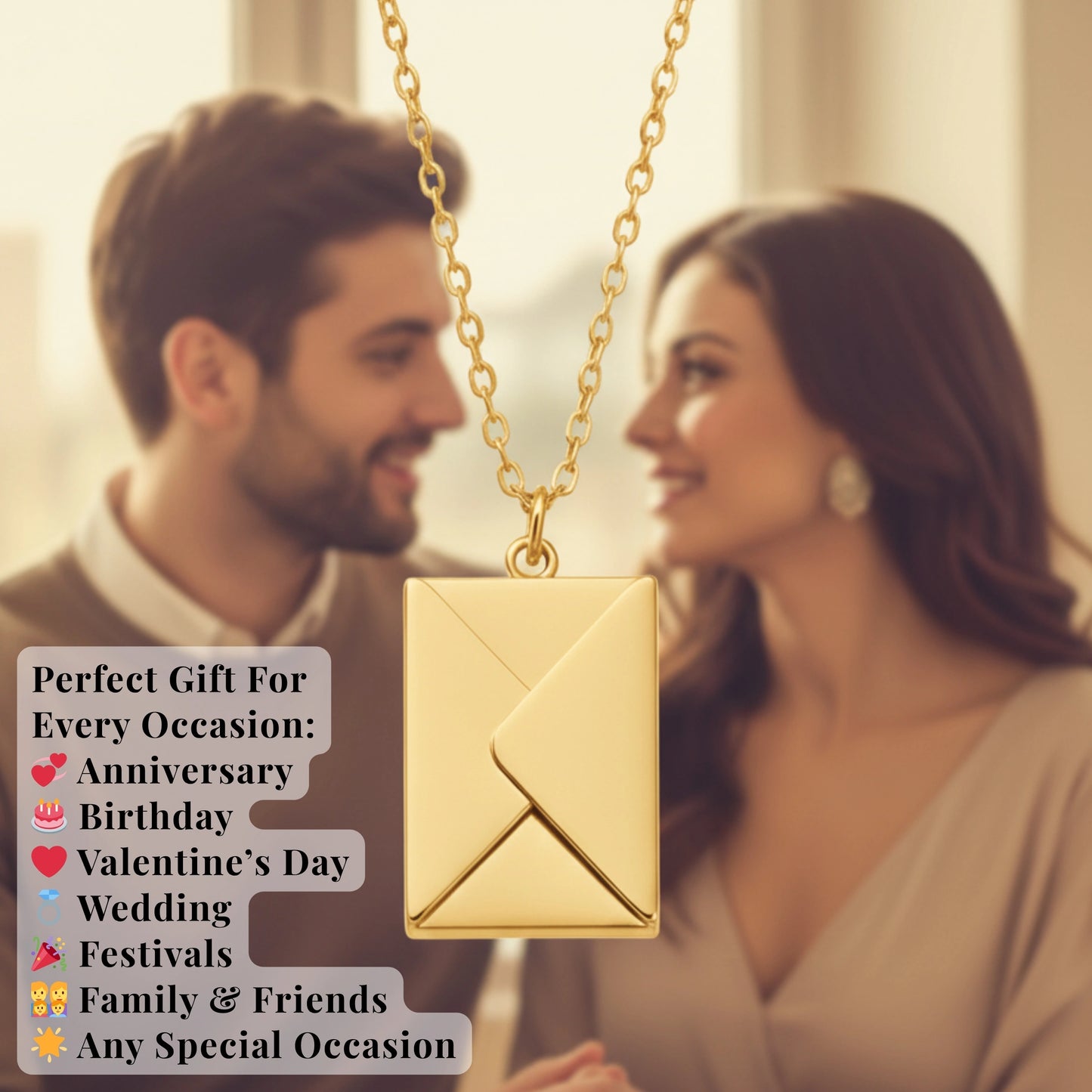 Engraved Envelope Necklace