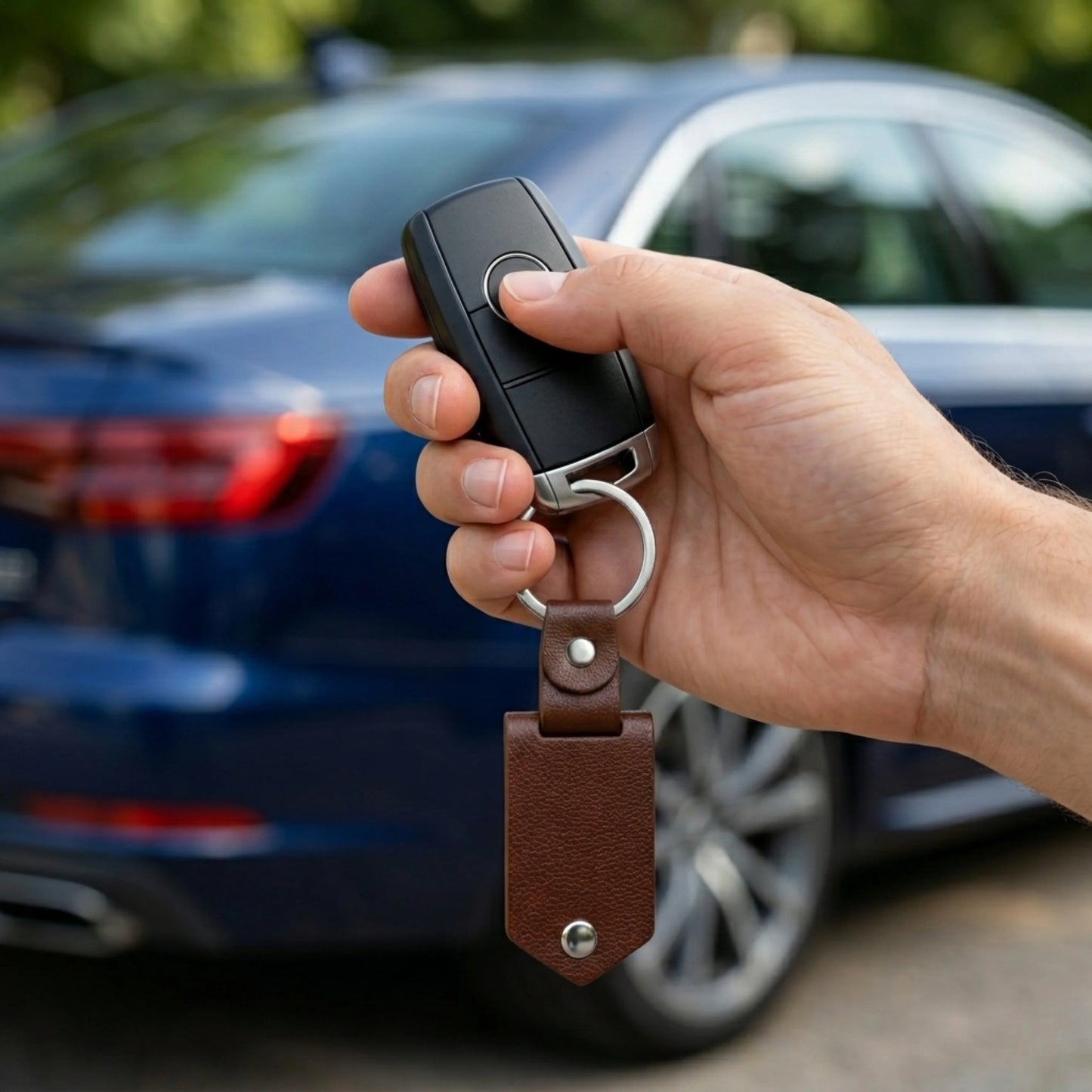 Personalised Leather Photo Keychain