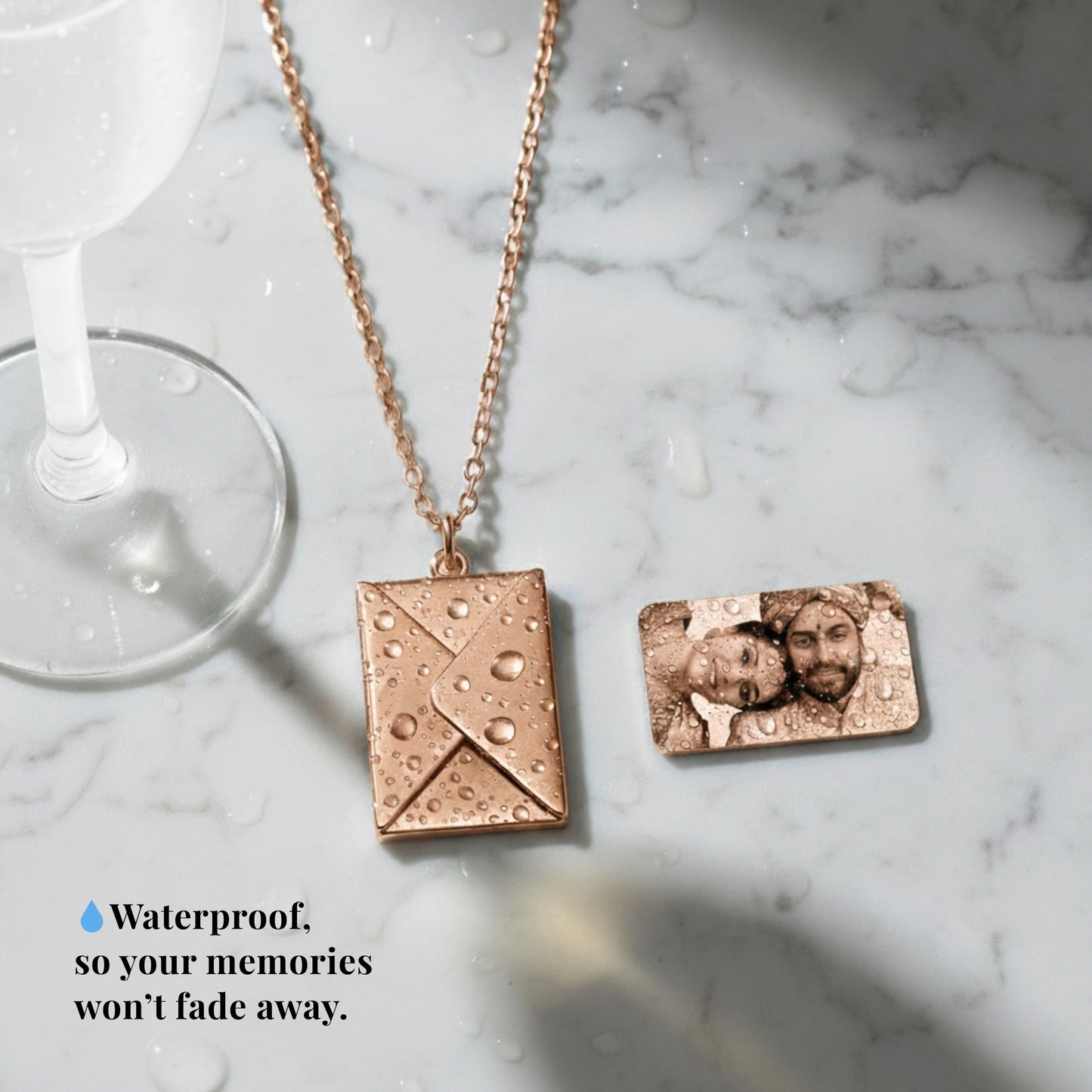 Engraved Envelope Necklace