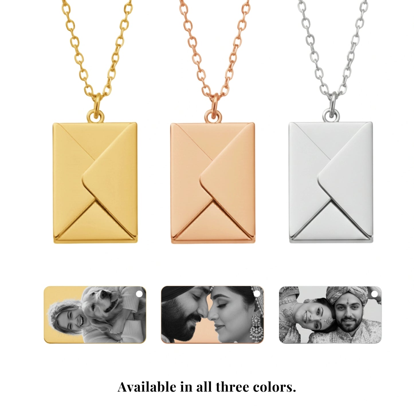 Engraved Envelope Necklace