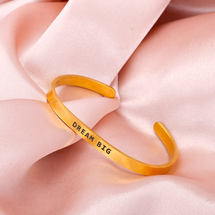 18K Gold Plated Customized Cuff Bracelet