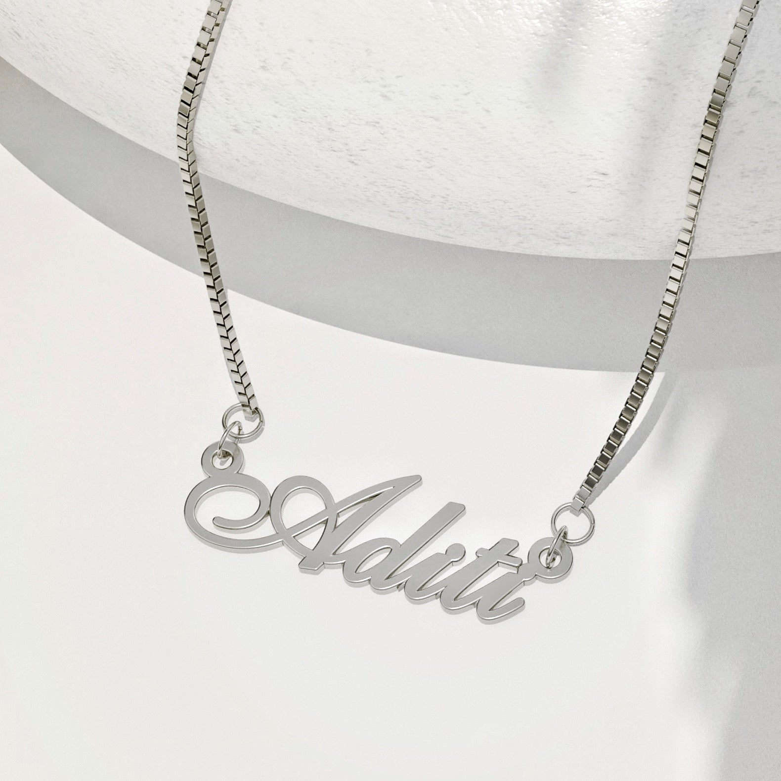 Silver Plated Classic Name Necklace – Klassy