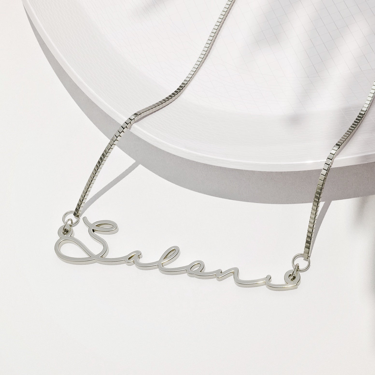 Silver Plated Signature Name Necklace – Klassy1