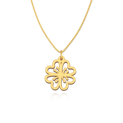 Mother's Charm Four-Leaf Clover Necklace