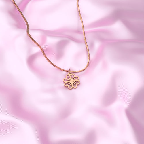 Mother's Charm Four-Leaf Clover Necklace