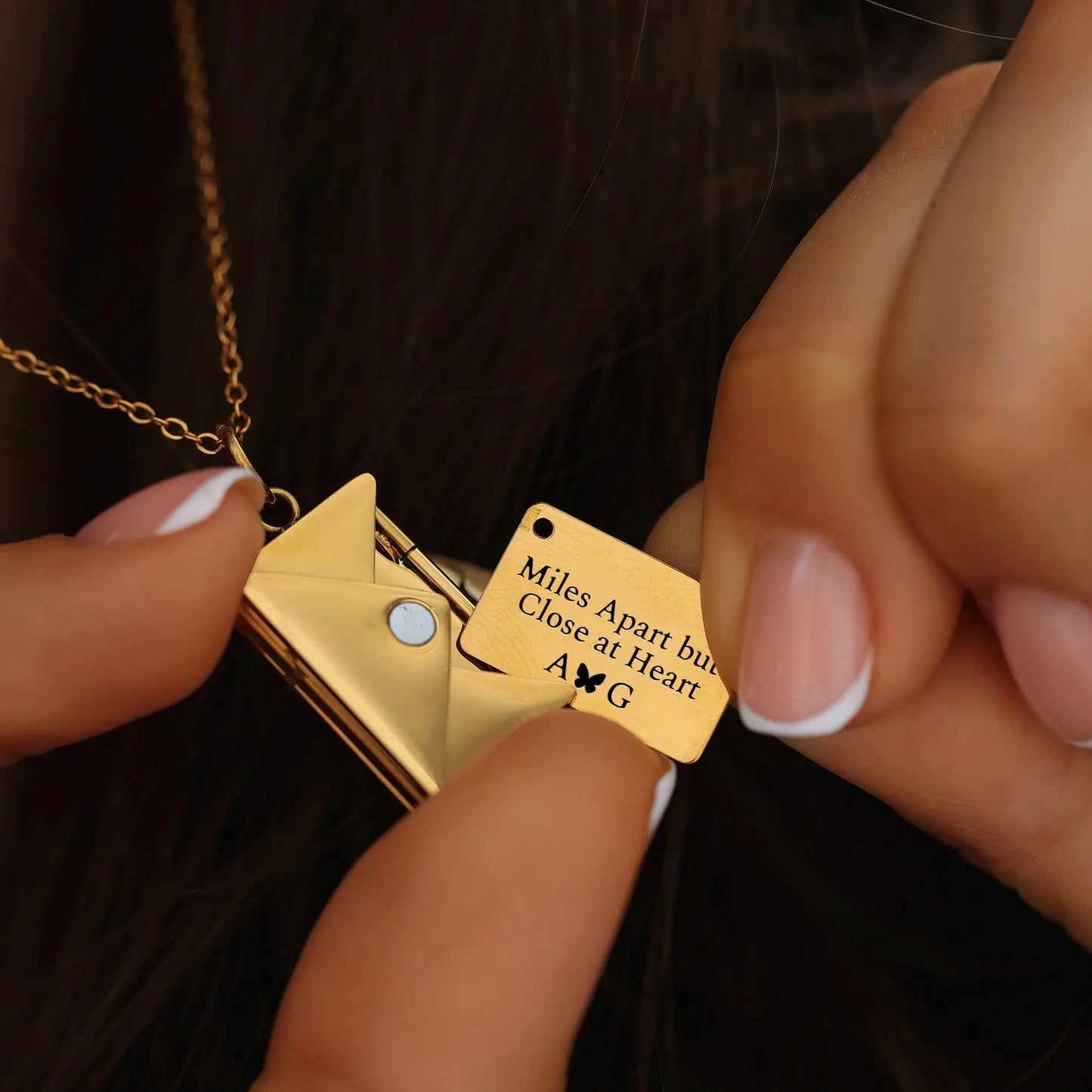 Engraved Envelope Necklace