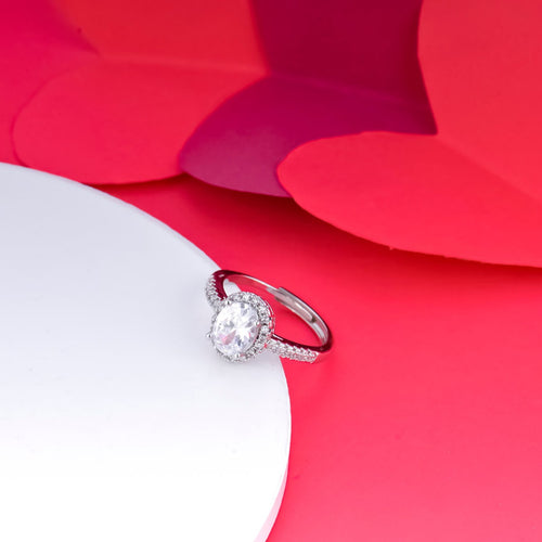 Oval Solitaire Diamond Ring
