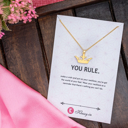 You Rule - Crown Necklace
