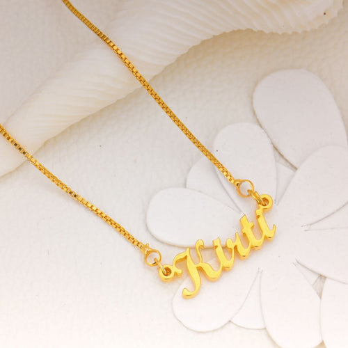 18K Gold Plated Pleasant Name Necklace