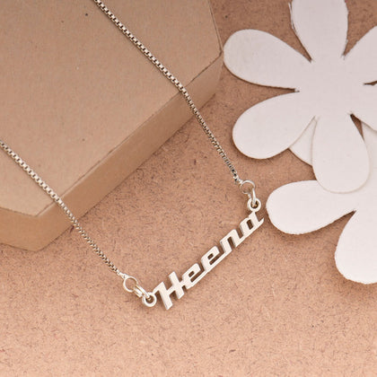 Silver Plated Vintage Styled Name Necklace