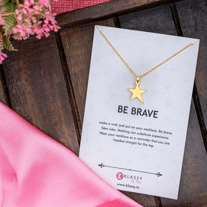 Be Brave - Star Necklace