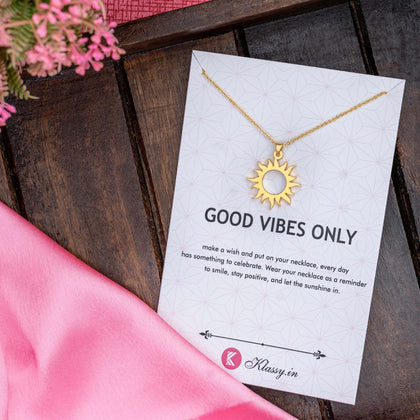 Good Vibes Only - Sun Necklace