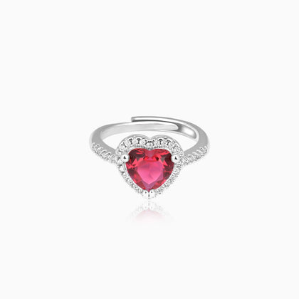 Red Ruby Heart Ring