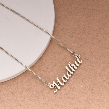 Silver Plated Pleasant Name Necklace