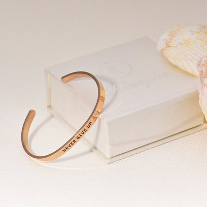 18K Rose Gold Plated Customized Cuff Bracelet