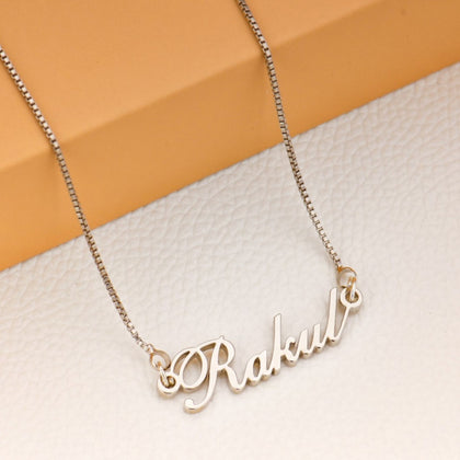 Silver Plated Classic Name Necklace