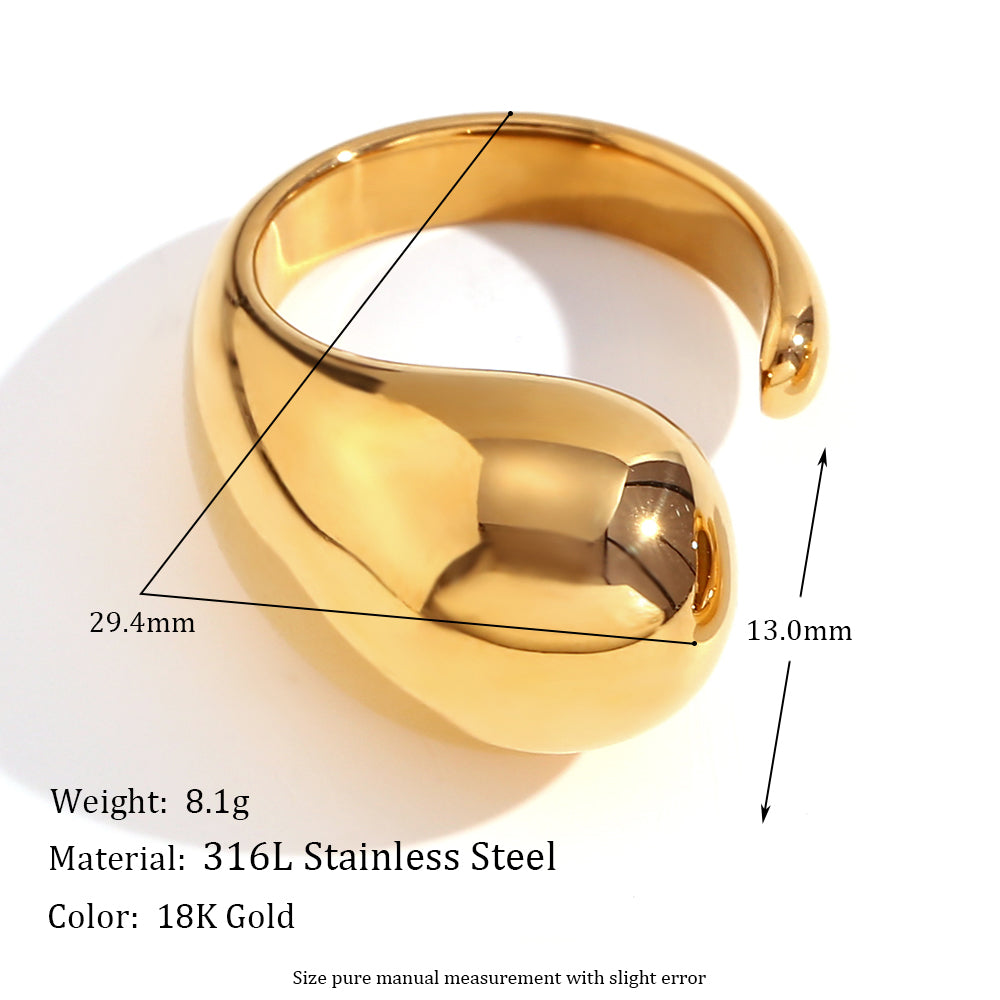 Eau Drop Adjustable Ring