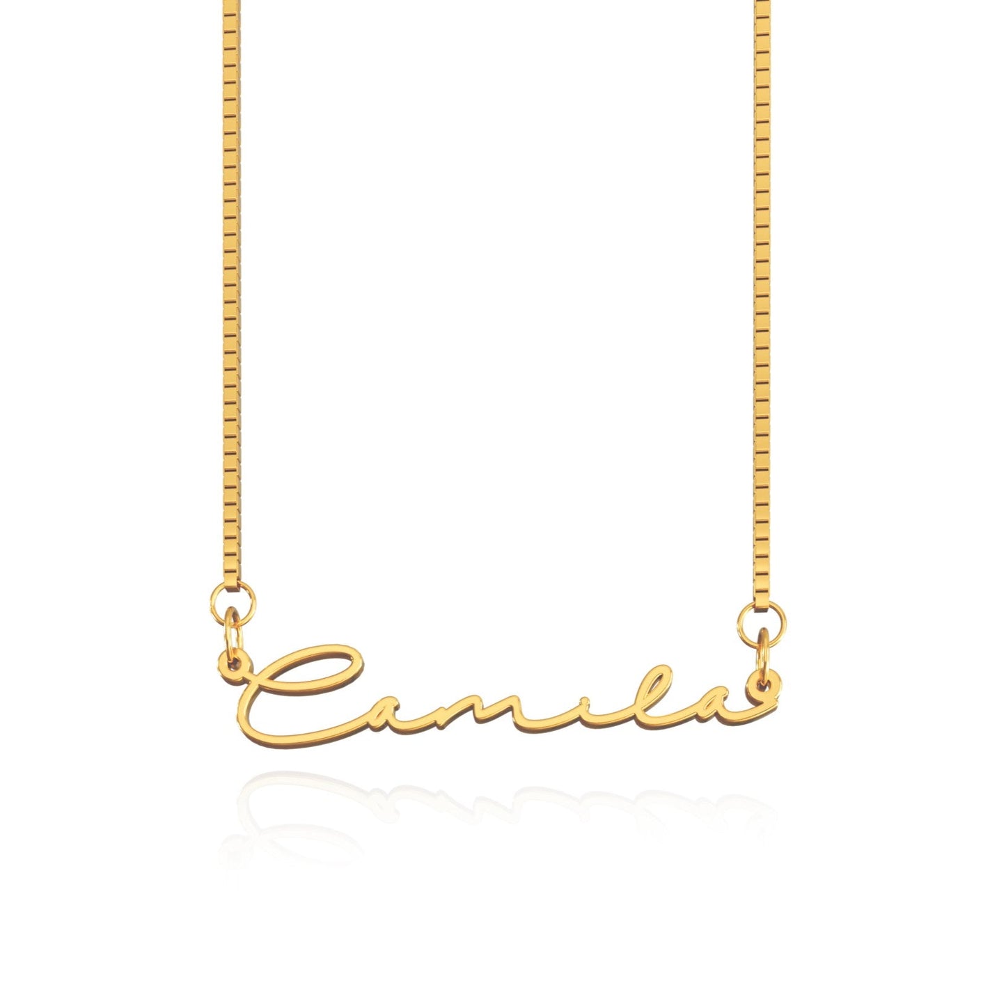 18K Gold Plated Signature Name Necklace