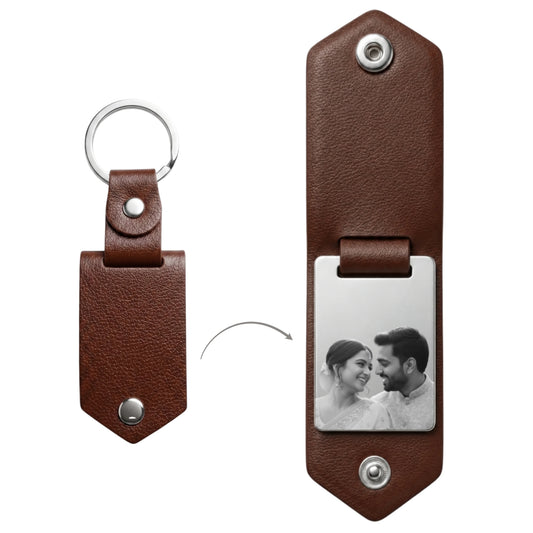 Personalised Leather Photo Keychain