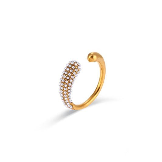 Eau Adjustable Pearl Drop Ring