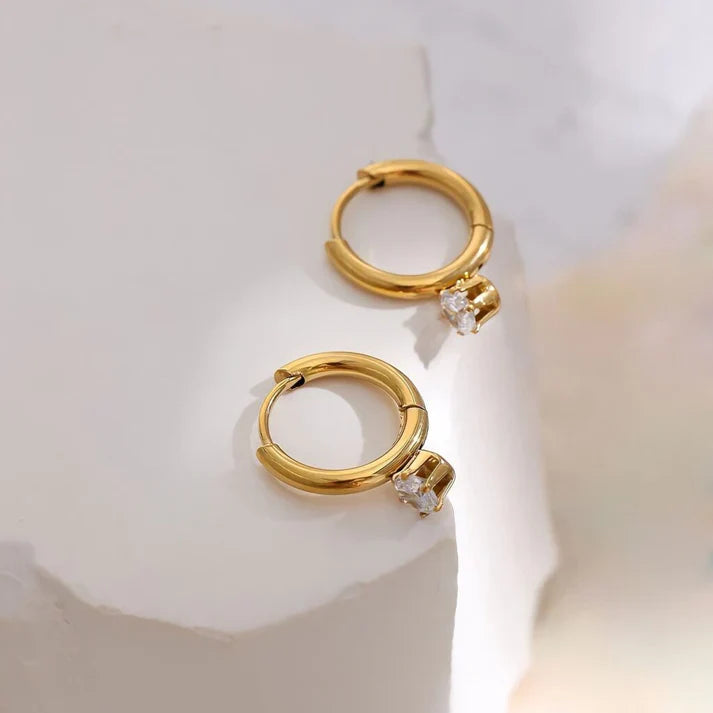 Radiant Sparkle Hoop Earrings