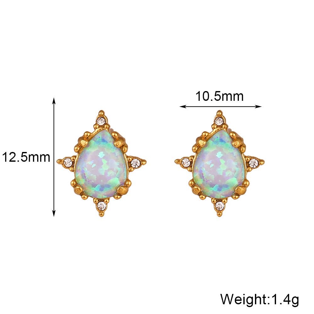 Ethereal Opal Teardrop Earring