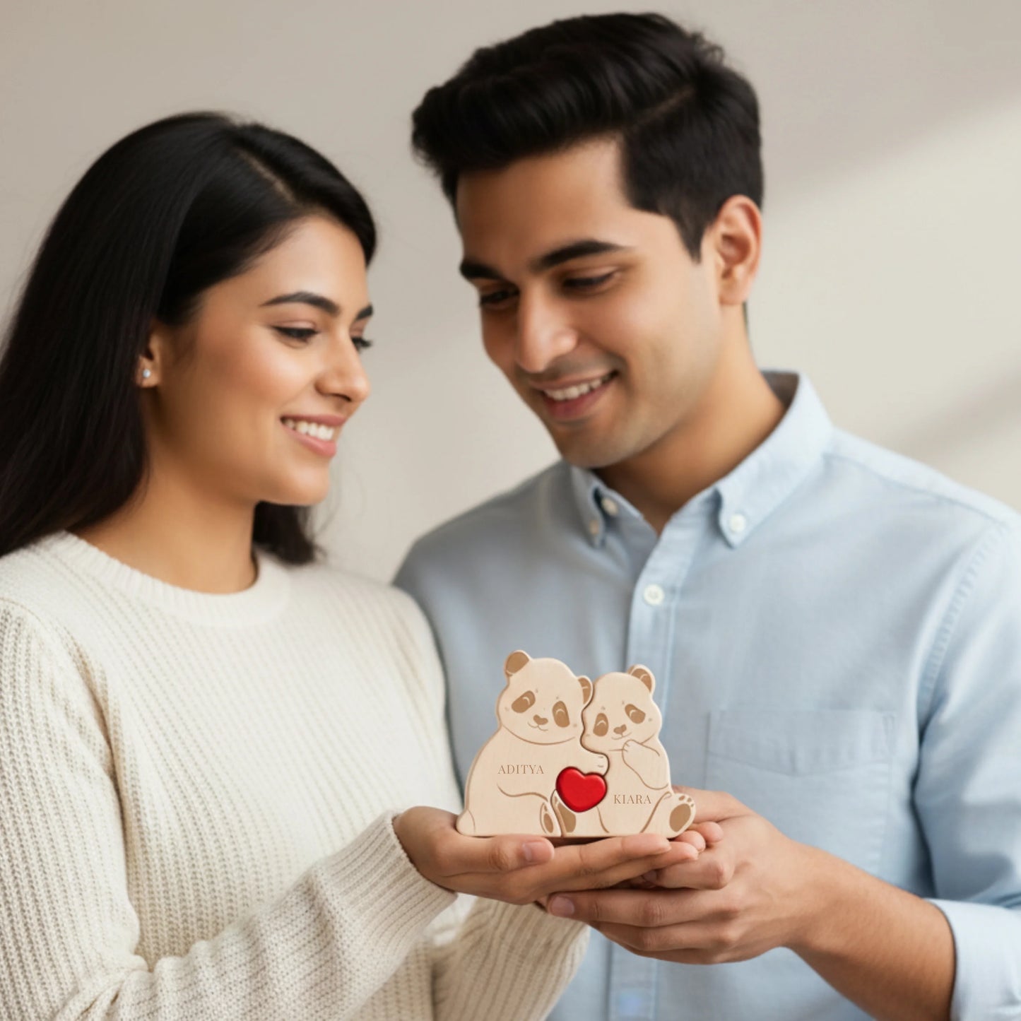 Personalised Wooden Panda Keepsake