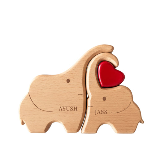 Personalised Wooden Elephant Keepsake