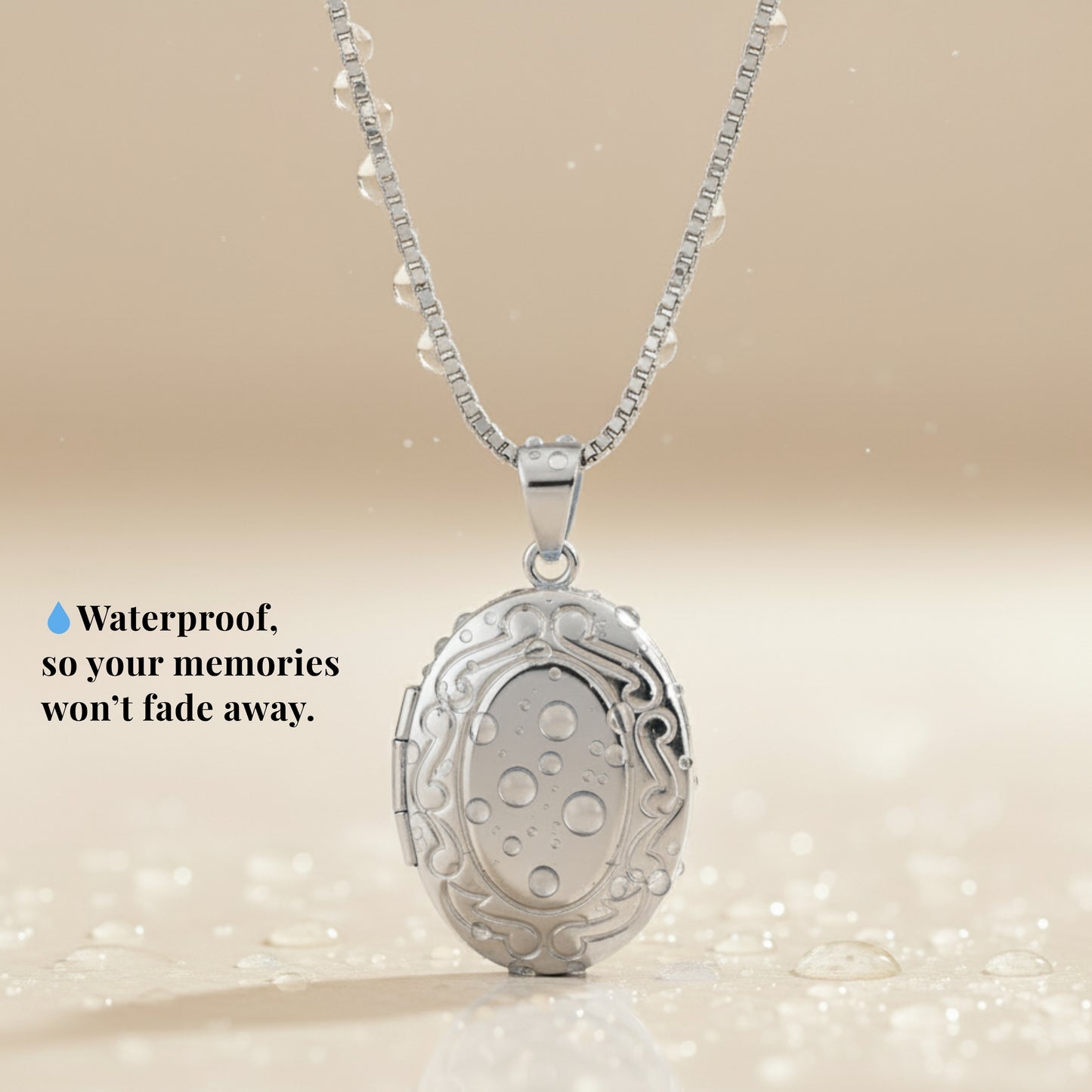 Personalised Oval Photo Locket Necklace