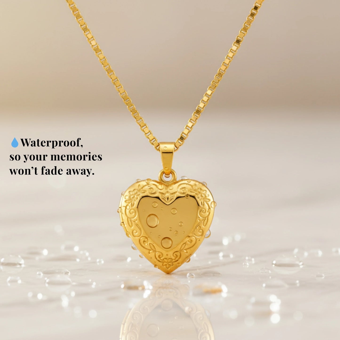 Personalised Heart Photo Locket Necklace