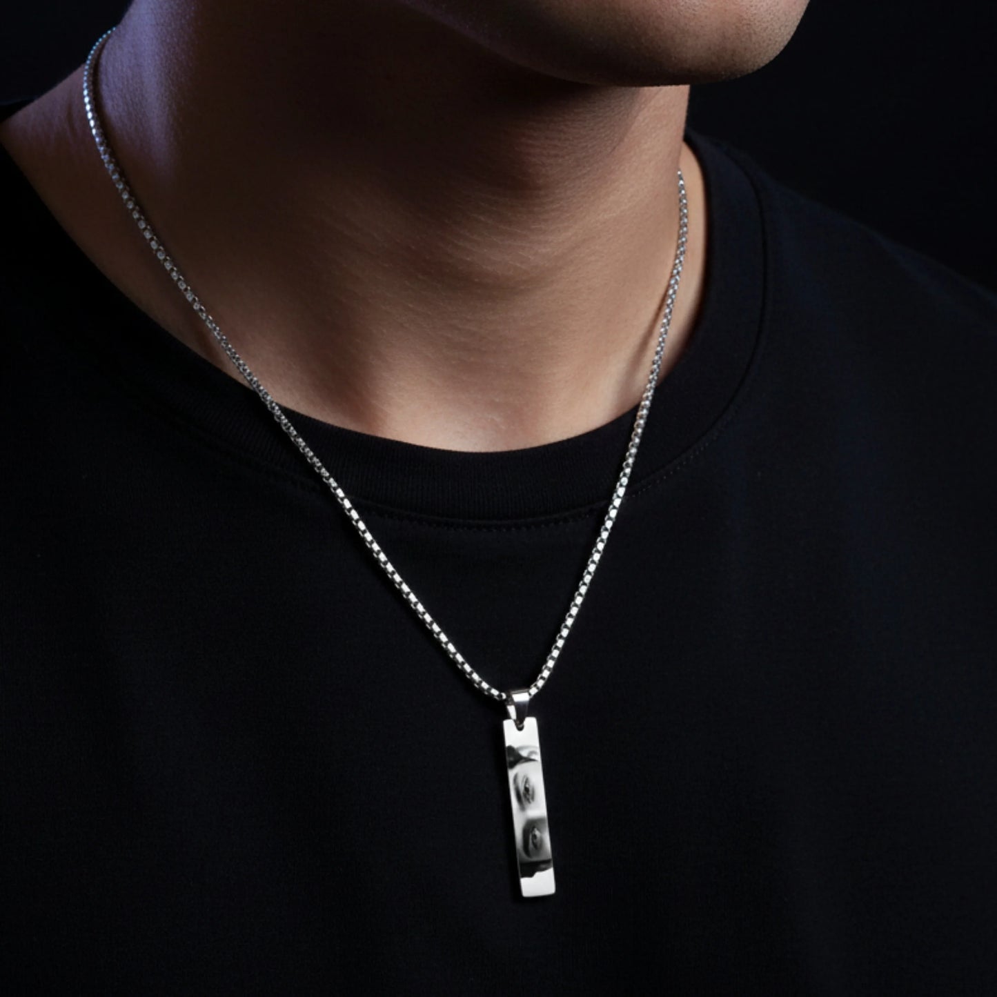 Eyes Engraved Necklace For Men
