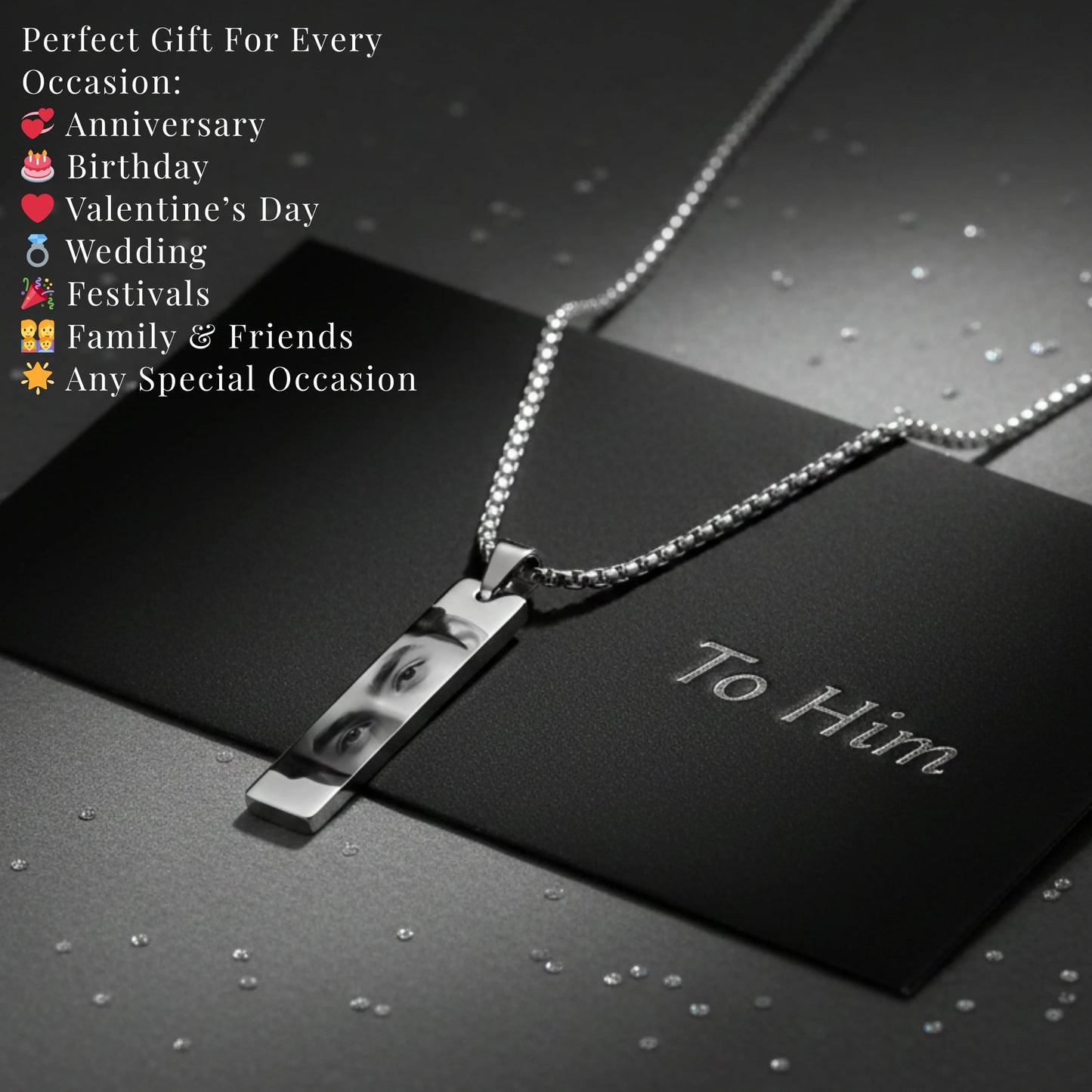 Eyes Engraved Necklace For Men