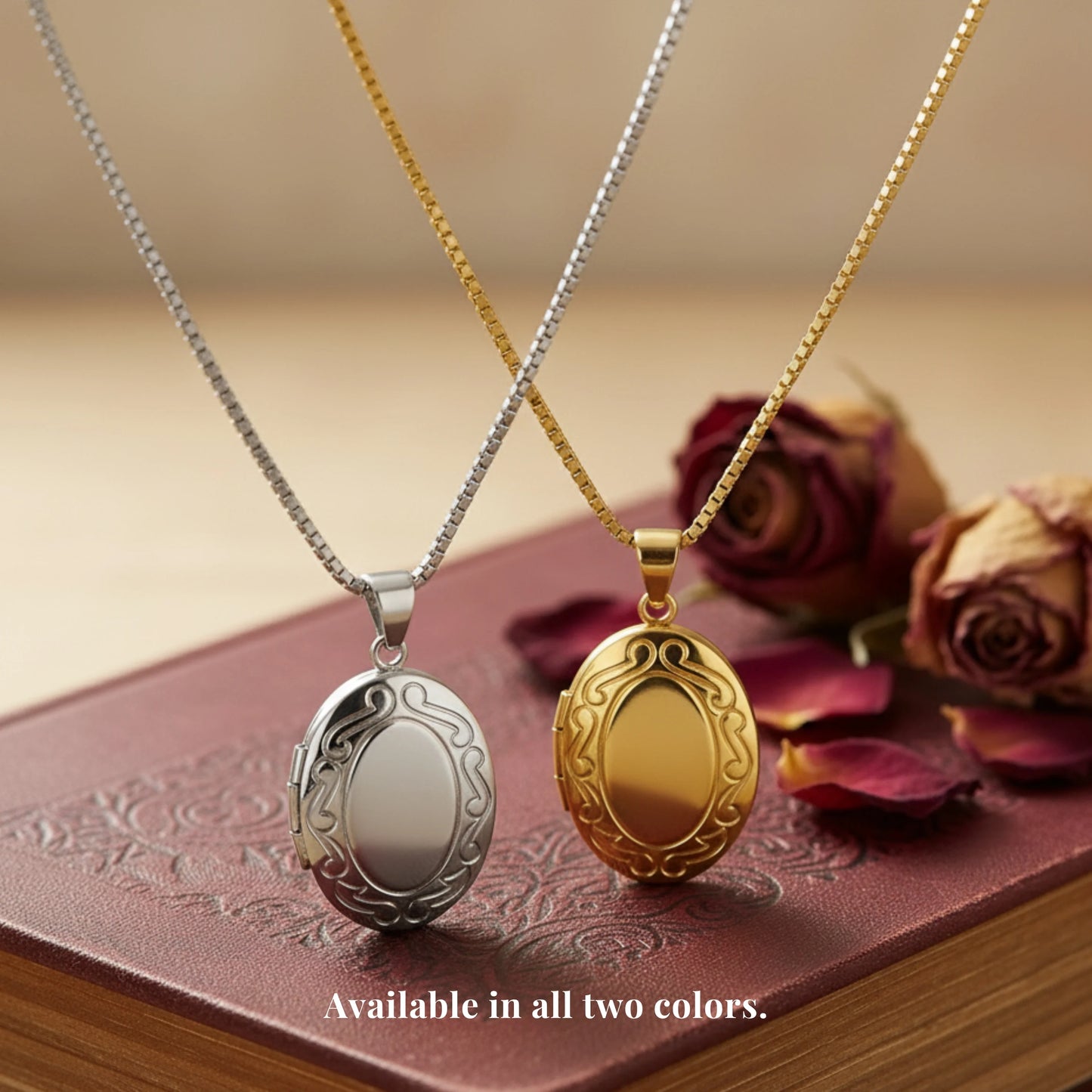 Personalised Oval Photo Locket Necklace