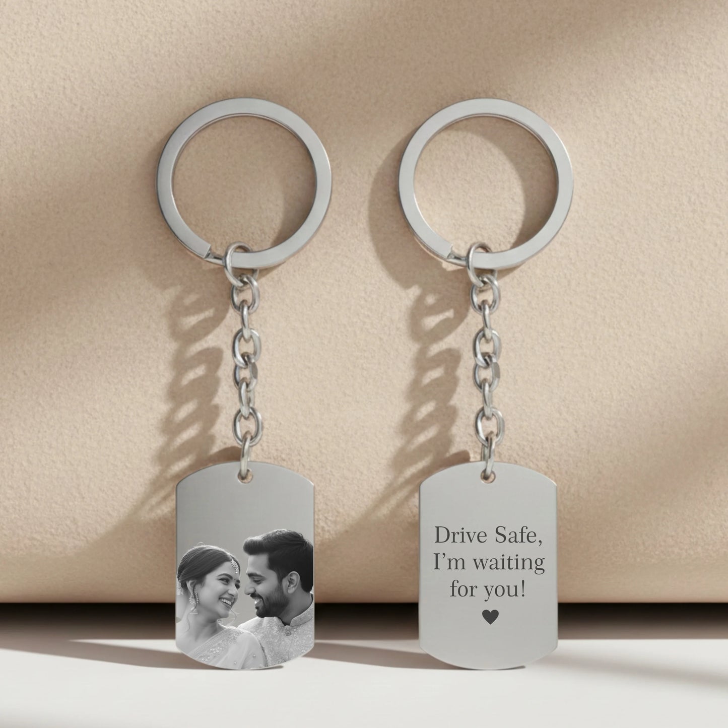 Personalised Photo Engraved Keychain