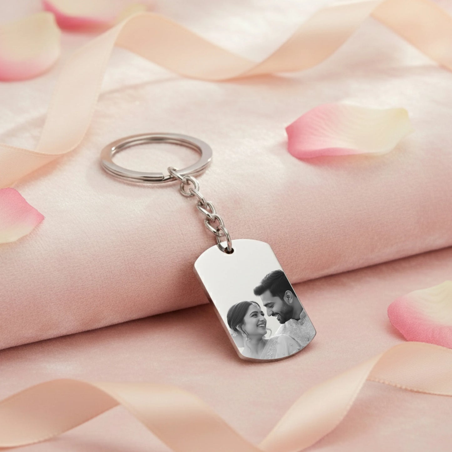 Personalised Photo Engraved Keychain