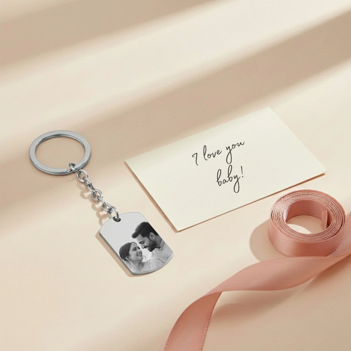 Personalised Photo Engraved Keychain