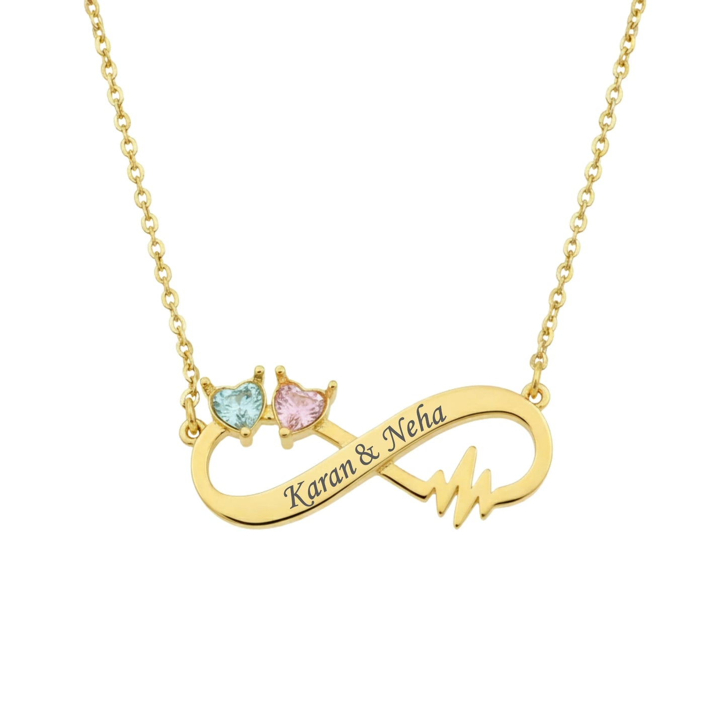 Personalised Infinity Couple Necklace