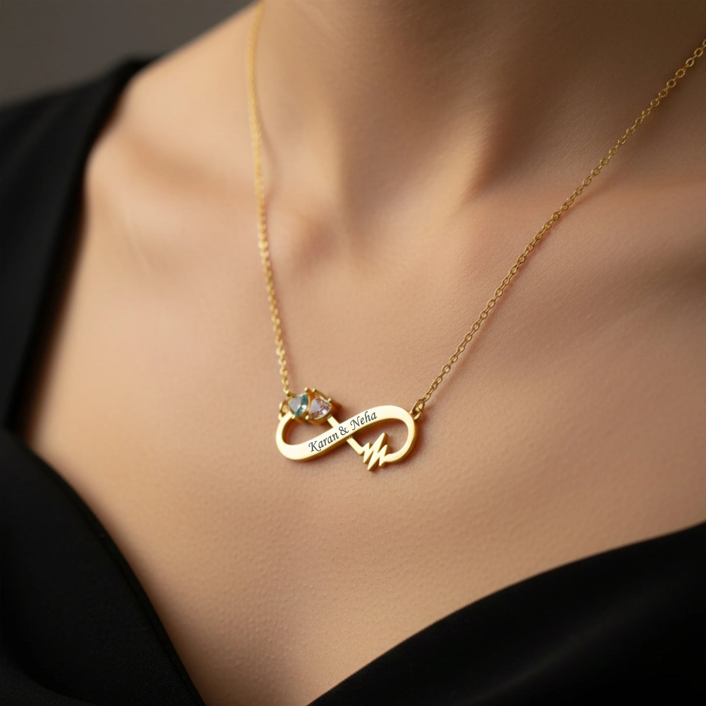 Personalised Infinity Couple Necklace