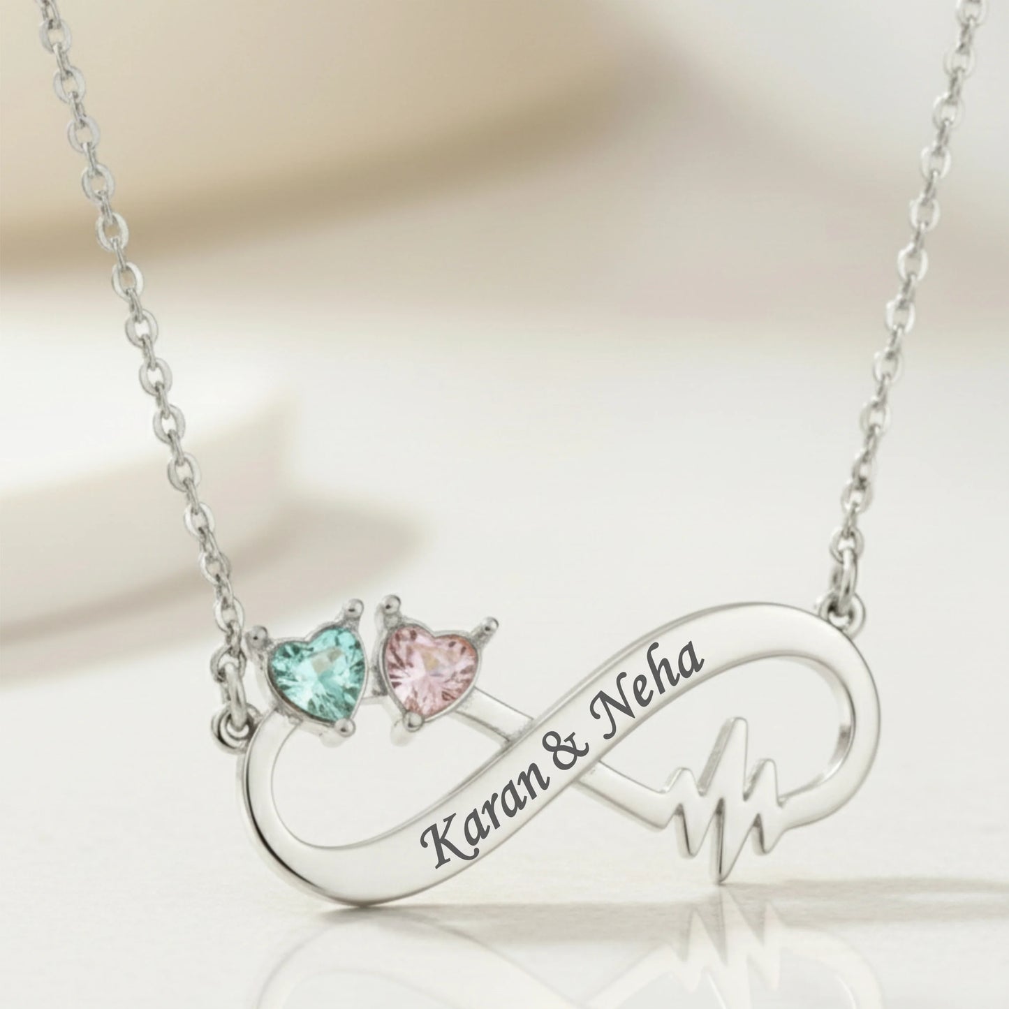 Personalised Infinity Couple Necklace