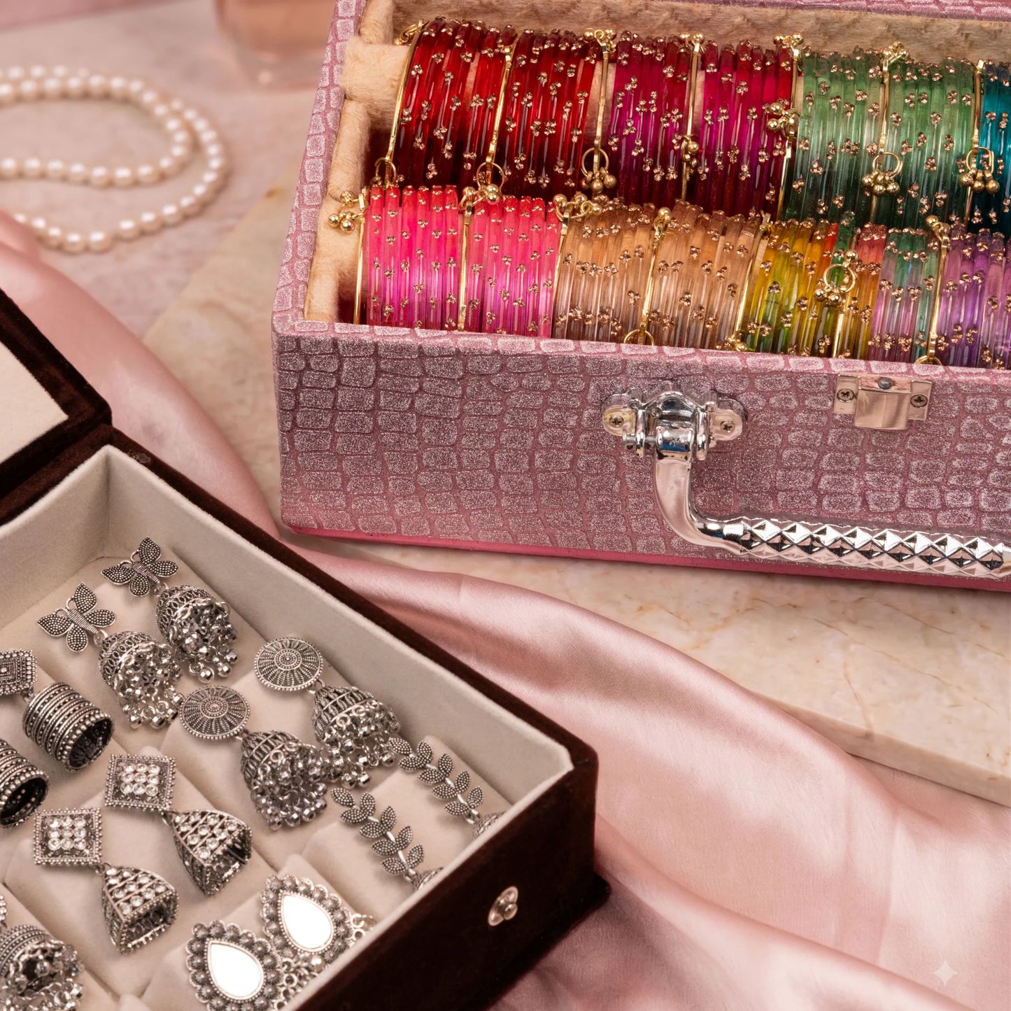 Sparkling Bangle & Jhumka Set