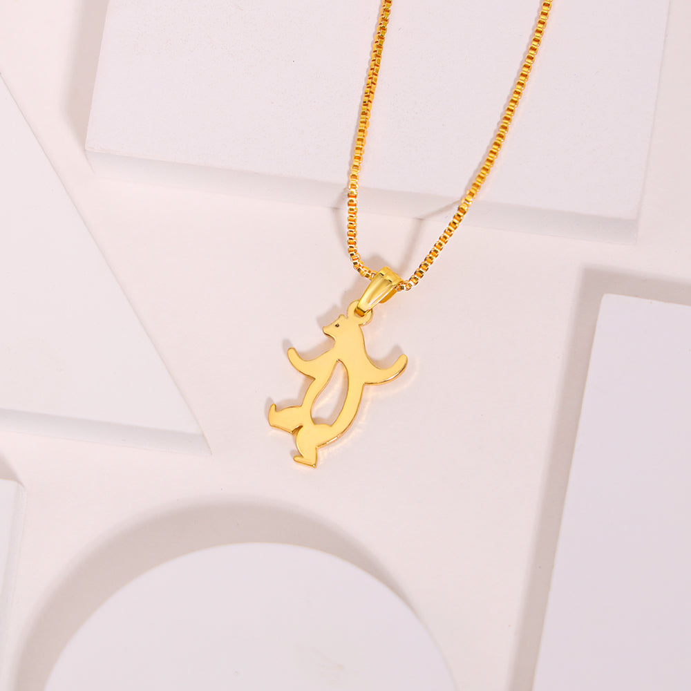 Joyful Dance Bear Necklace