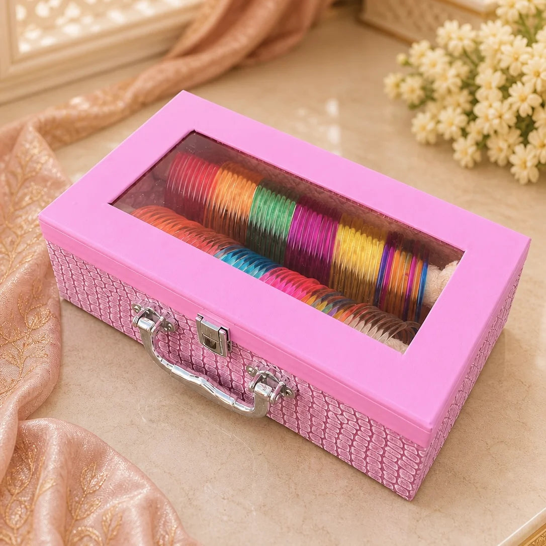 Jelly Bangle Trunk Box (96 Bangles + 8 Ghungroo Bangles)