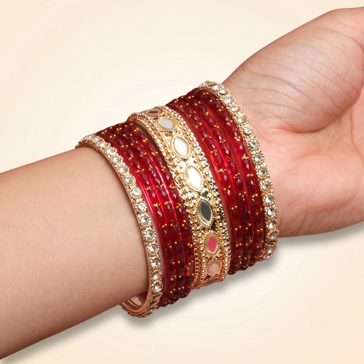 Ember Mosaic Bangle Set
