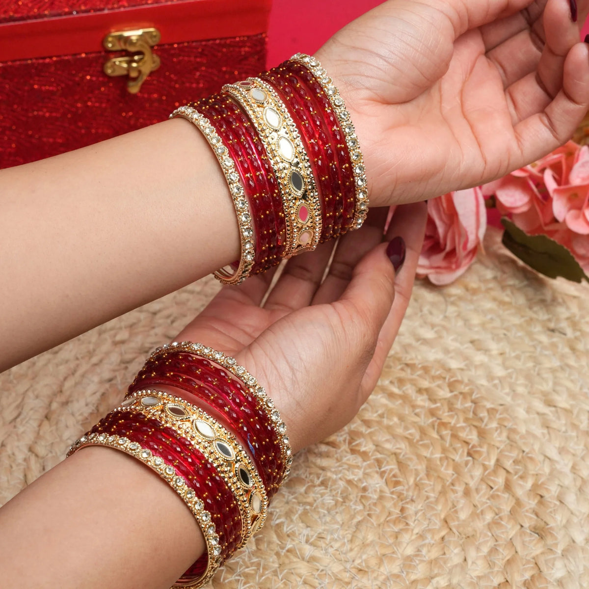 Ember Mosaic Bangle Set