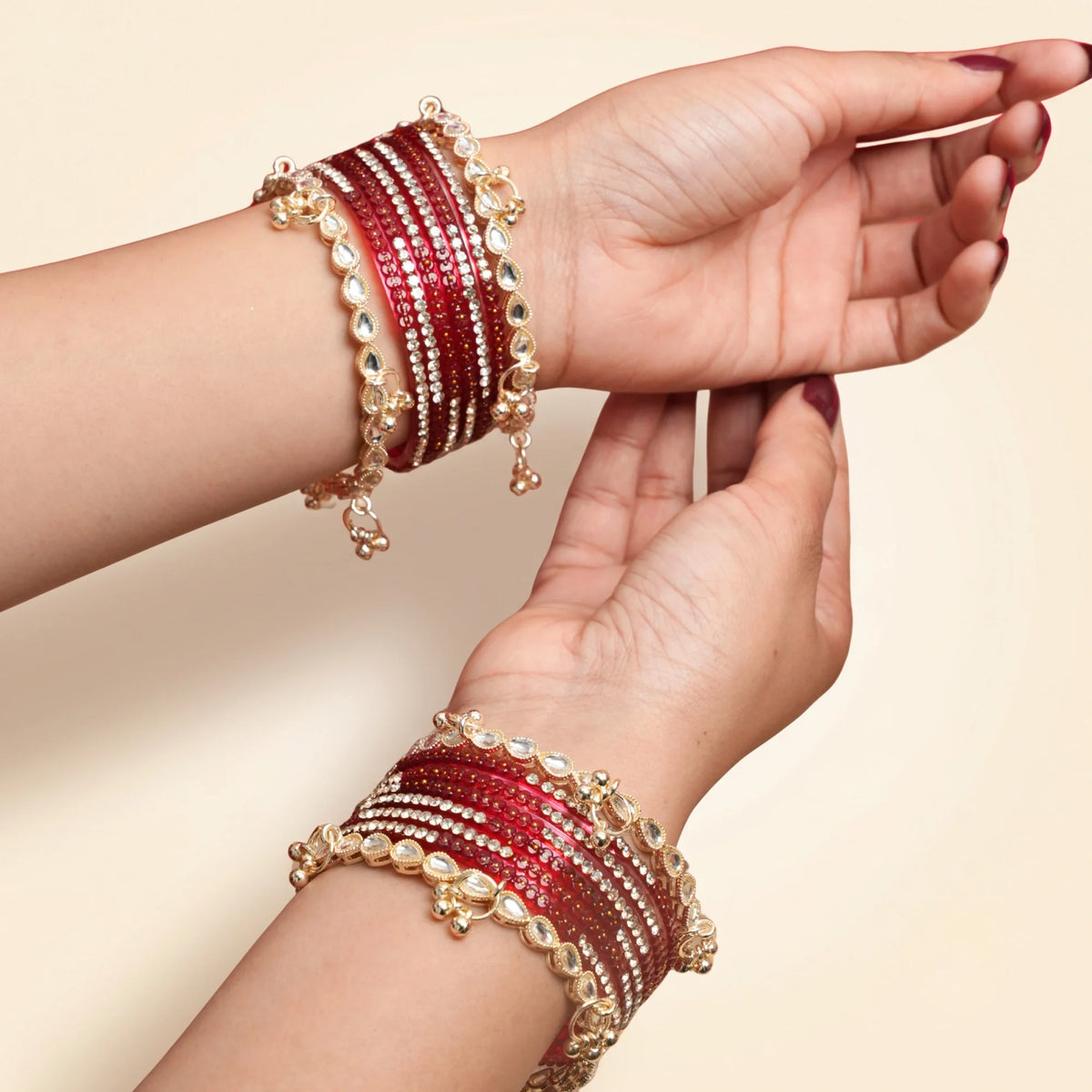Garnet Majesty Bangle Set