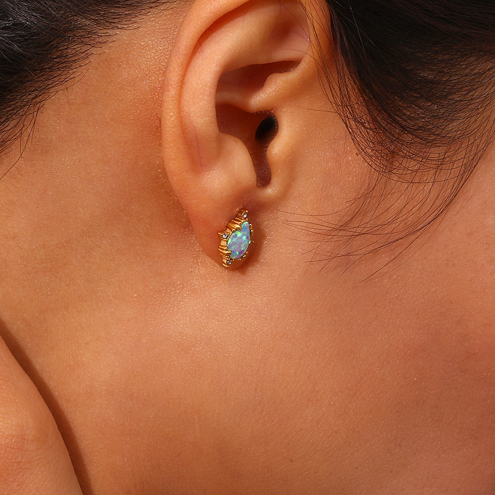 Ethereal Opal Teardrop Earring